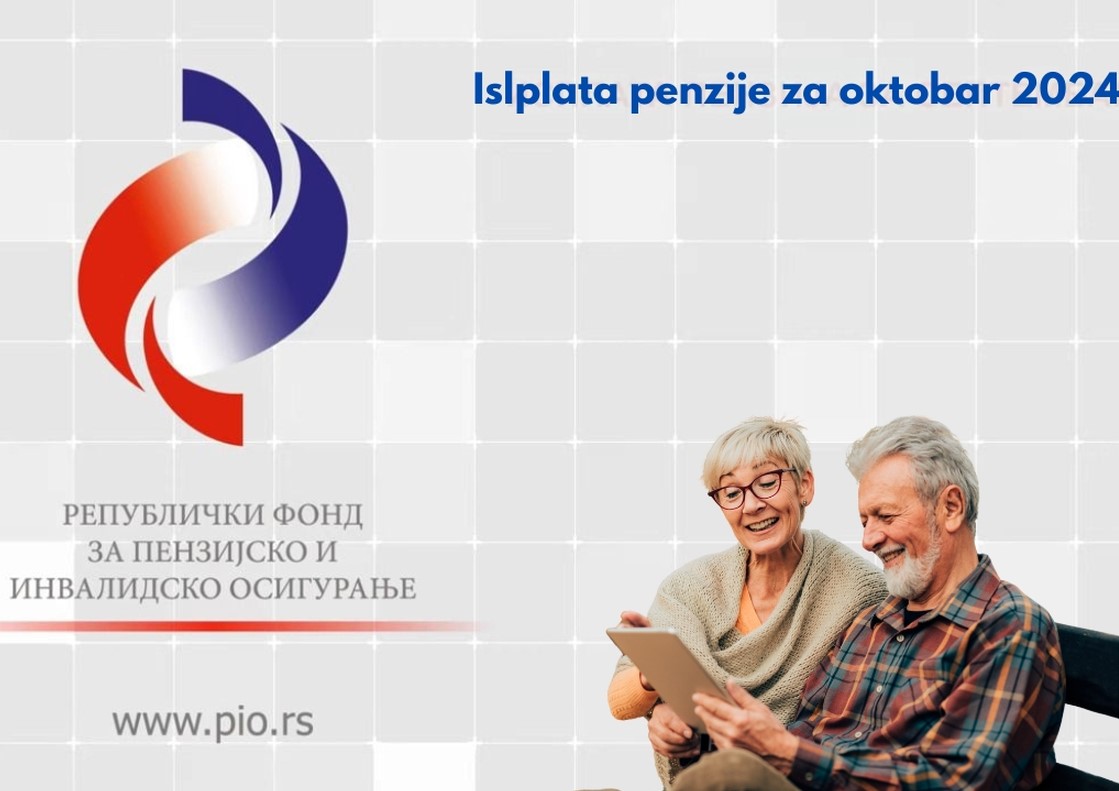 Isplata penzije oktobar 2024