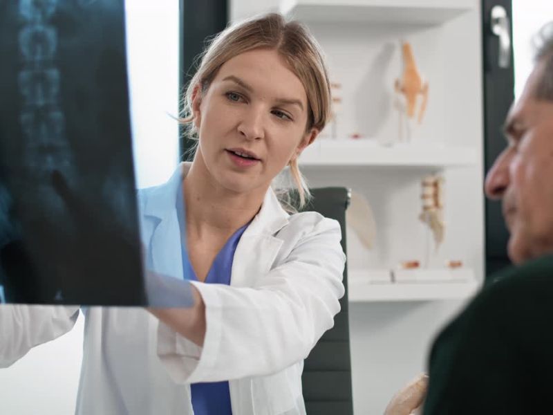 čovek kod ortopeda na pregledu