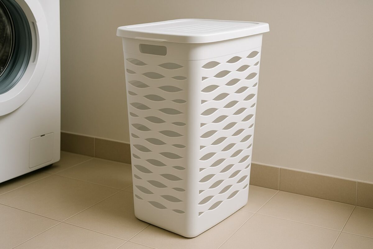 Plastična korpa za veš sa poklopcem