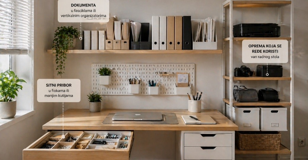 Jasan prikaz kako organizovati radni sto