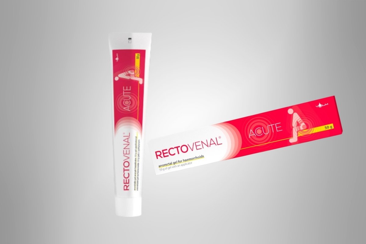 RECTOVENAL Acute gel na sivoj pozadini